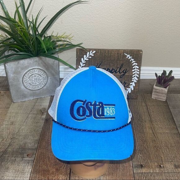 Costa Twill Trucker Traditions Hat Costa Blue/White One Size snap back - Picture 1 of 10